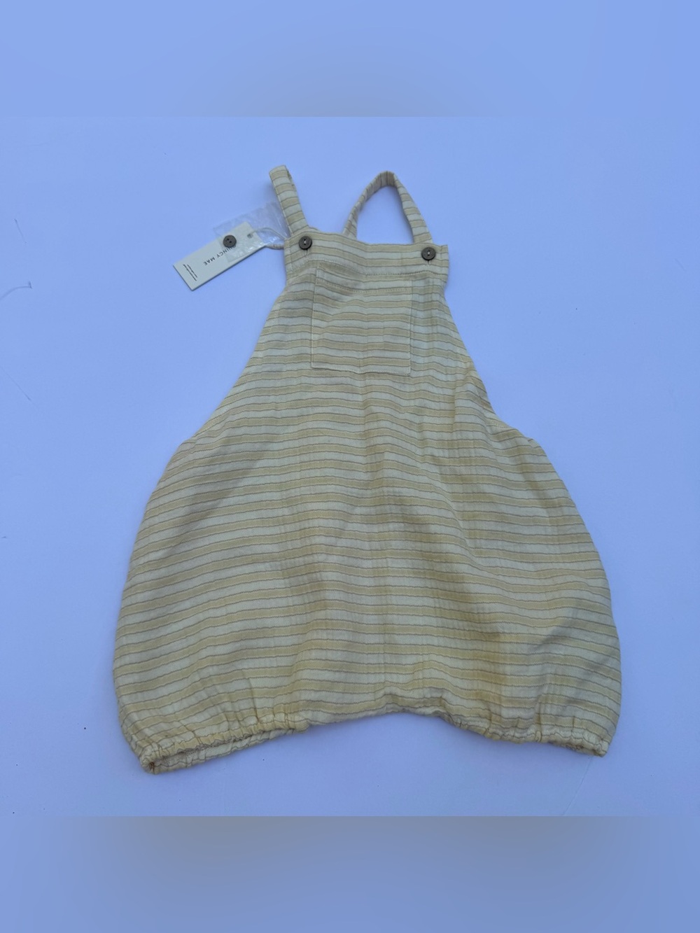Quincy Mae Gauze Yellow Striped Romper Playsuit